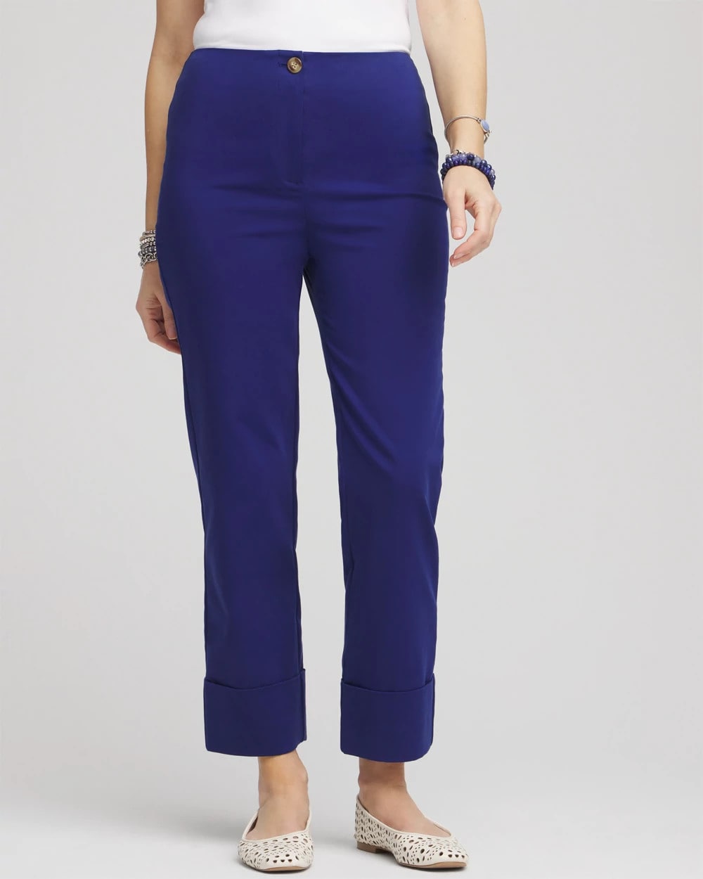 【神シルエット】SHITKIDS  PANTS Stretch Sateen Cropped Pants | Chico's